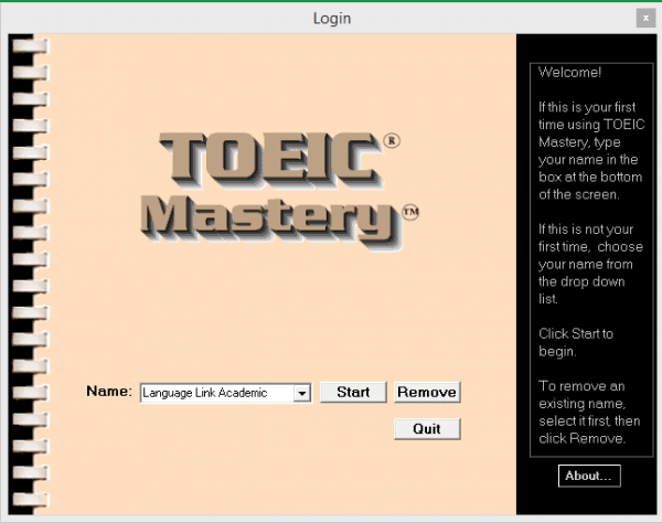 Phần mềm luyện thi Toeic Mastery trên máy tính