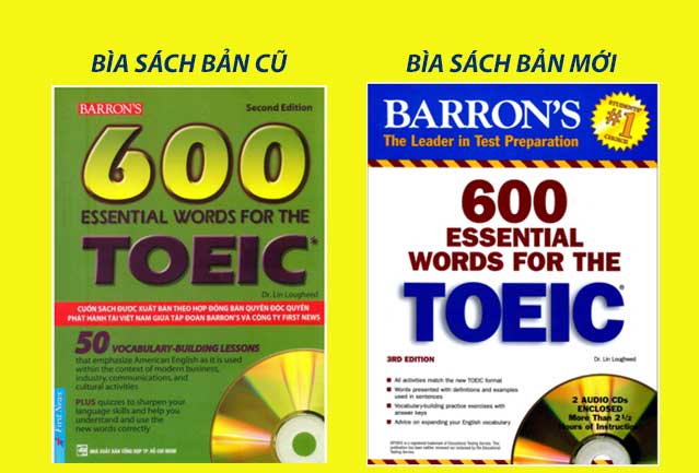 Bìa Sách Cũ và Mới 600 Essential Words For The TOEIC Test