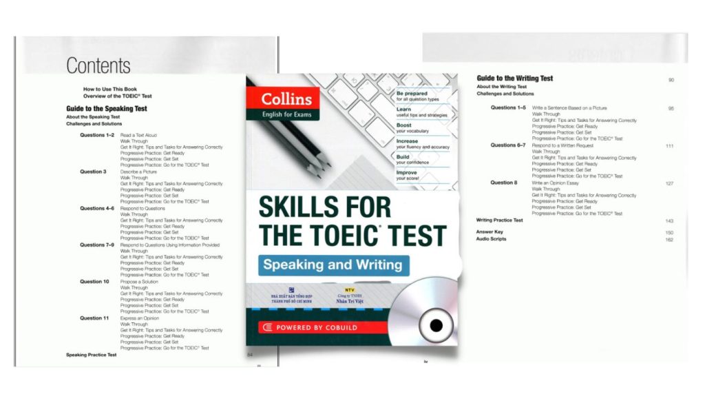 sách collins skills for the toeic test speaking and writing