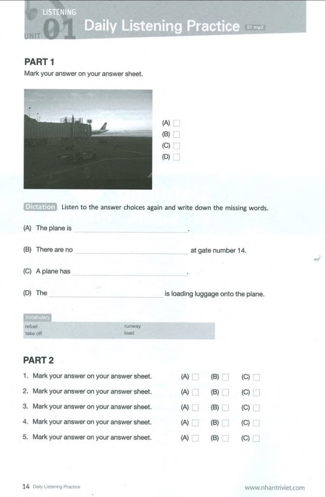 Trích đoạn sách TNT Toeic Basic PDF LC